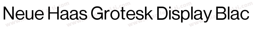 Neue Haas Grotesk Display Black字体转换